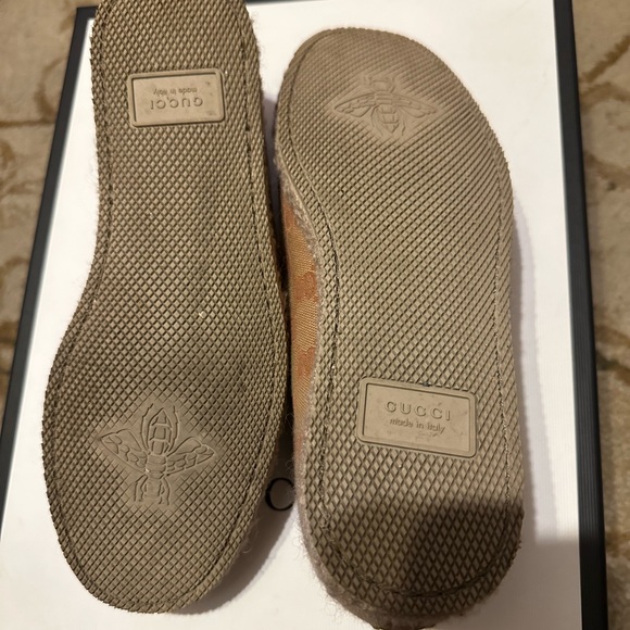 GUCCI SHOES MENS GG CANVAS ESPADRILLES w HORSEBIT LOAFERS - Picture 3 of 5